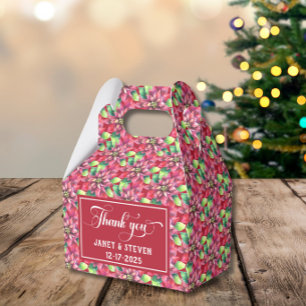 Ballotins Boîte de faveur de mariage rouge de Noël