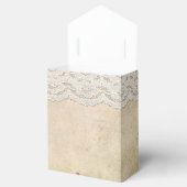 Ballotins Boîte de faveur de mariage Rustique Romance Lace V (Ouvert)