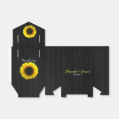 Ballotins Boîte de faveur de mariage Sunflower (Déplié)