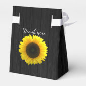 Ballotins Boîte de faveur de mariage Sunflower (Arrière)