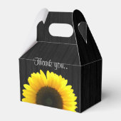 Ballotins Boîte de faveur de mariage Sunflower (Arrière)