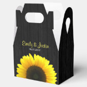 Ballotins Boîte de faveur de mariage Sunflower (Ouvert)
