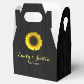 Ballotins Boîte de faveur de mariage Sunflower (Ouvert)