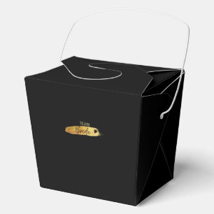 Ballotins Boîte de faveur de mariée noire et or