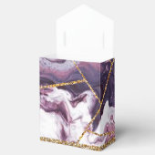 Ballotins Boîte de faveur de monogramme de géode d'agate d'o (Ouvert)