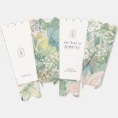 Ballotins Boîte de Faveur de Monogramme Floral Chic (Déplié)