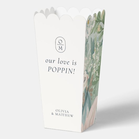 Ballotins Boîte de Faveur de Monogramme Floral Chic (Recto)