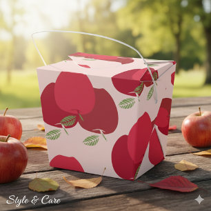 Ballotins Boîte de faveur de motif de pomme à emporter pour