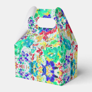 Ballotins Boîte de faveur de motif floral abstrait mignon