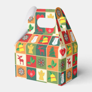 Ballotins Boîte de Faveur de Noël à Pignon Icônes Festives