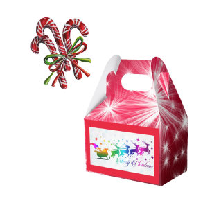 Ballotins Boîte de faveur de Noël avec le Père Noël et ses r