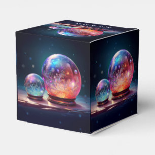 Ballotins Boîte de faveur de Noël Crystal Snowballs