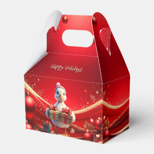 Ballotins Boîte de faveur de Noël de canard mignon