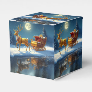 Ballotins Boîte de faveur de Noël de traîneau de renne