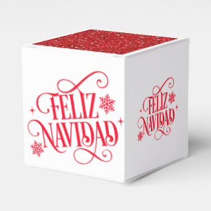 Ballotins Boîte de faveur de Noël Feliz Navidad