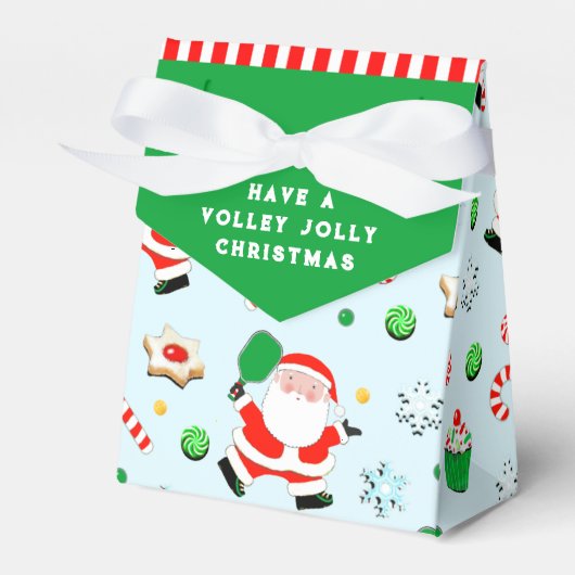 Ballotins Boîte de faveur de Noël Pickleball (Verso)