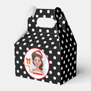 Ballotins Boîte de faveur de Noël pour femme rétro