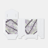 Ballotins Boîte de faveur de perles et d'hydrangeas mauves (Déplié)
