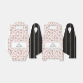 Ballotins Boîte de faveur de petite entreprise Cupcake rose  (Déplié)