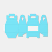 Ballotins Boîte de faveur de pignon bleu givré (Déplié)