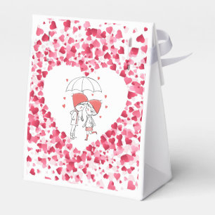Ballotins Boîte de faveur de pluie d'amour