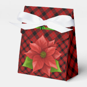 Ballotins Boîte de faveur de Poinsettia de Noël