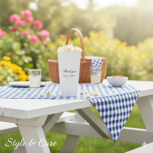 Ballotins Boîte de Faveur de Popcorn Blanc Merci pour Toute