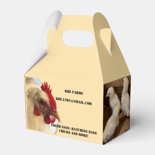 Ballotins Boîte de faveur de poulet (Verso)