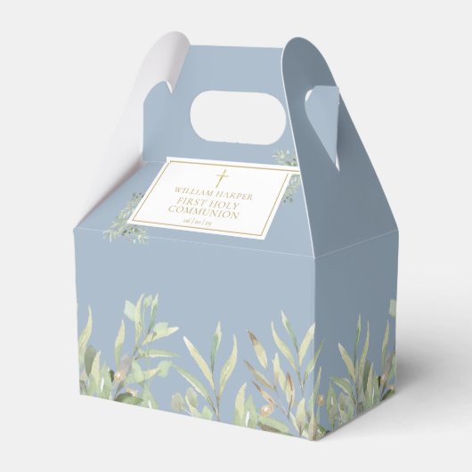 Ballotins Boîte de faveur de première communion de verdure b (Verso)