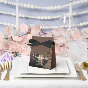 Ballotins Boîte de faveur de Quinceañera de photo sombre élé