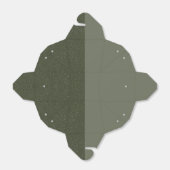 Ballotins Boîte de faveur de retrait personnalisée en vert m (Déplié)