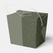 Ballotins Boîte de faveur de retrait personnalisée en vert m (Arrière)