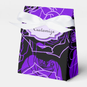 Ballotins Boîte de faveur de tente florale Roses Violettes E