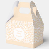 Ballotins Boîte de faveur de Terrazzo - Gable pêche orange (Verso)