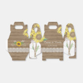 Ballotins Boîte de faveur de tournesol de pot de maçon de ca (Déplié)