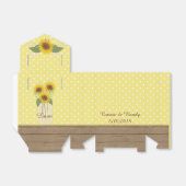 Ballotins Boîte de faveur de tournesol de pot de maçon de ca (Déplié)