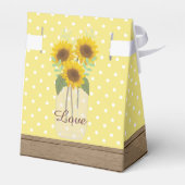Ballotins Boîte de faveur de tournesol de pot de maçon de ca (Arrière)