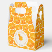 Ballotins Boîte de faveur de tranche d'orange Citrus (Ouvert)