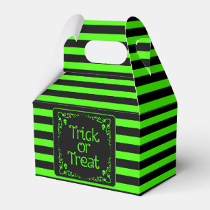 Ballotins Boîte de faveur de trick or treat vert slime