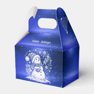 Ballotins Boîte de faveur de vacances de bonhomme de neige j