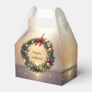 Ballotins Boîte de faveur de vacances de couronne de Noël fe