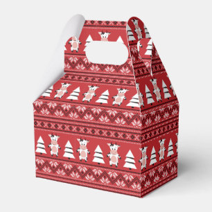 Ballotins Boîte de faveur de vache de Noël mignonne