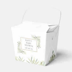 Ballotins Boîte de faveur de verdure de Baby Shower Chic Élé