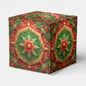 Ballotins Boîte de faveur décorative de vacances Rouge Vert (Arrière)