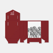 Ballotins Boîte de faveur d'équipe de crosse marron (Déplié)
