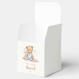 Ballotins Boîte de faveur d'ours en peluche personnalisée   