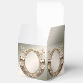Ballotins Boîte de Faveur Florale Blanche Décorative (Ouvert)
