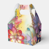 Ballotins Boîte de faveur florale colorée (Arrière)