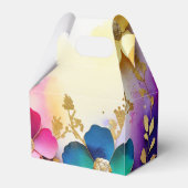 Ballotins Boîte de faveur florale colorée (Arrière)