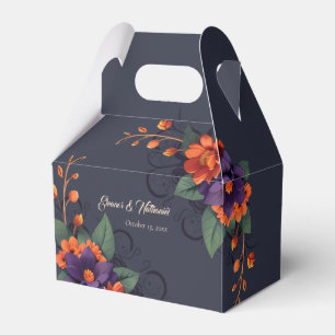 Ballotins Boîte de faveur florale gothique élégante 3D
